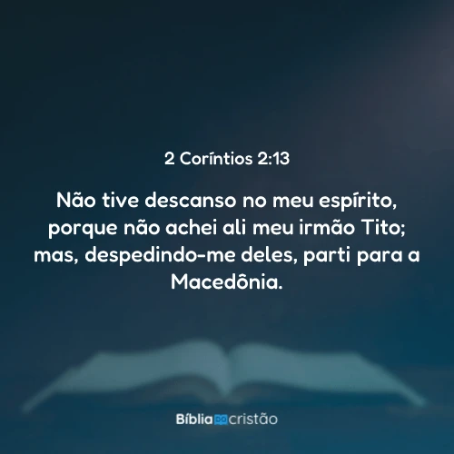 2 Coríntios 2:13