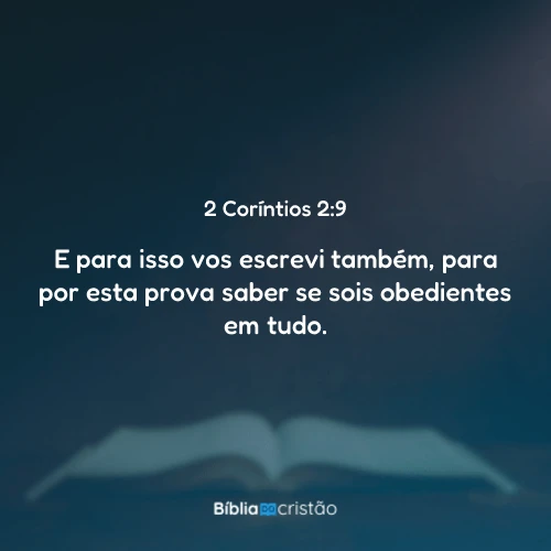 2 Coríntios 2:9