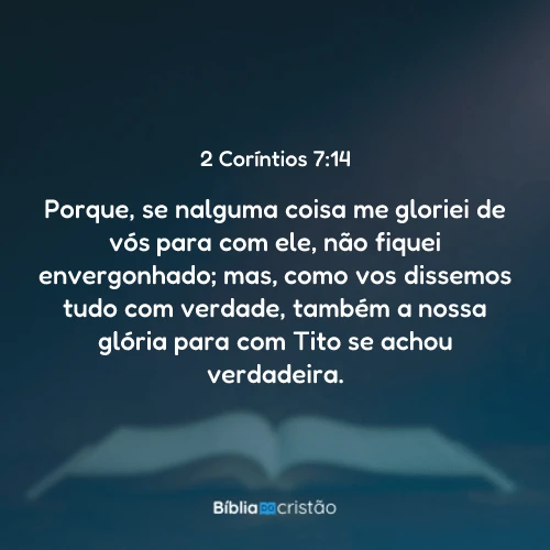 2 Coríntios 7:14