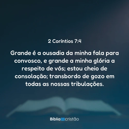 2 Coríntios 7:4