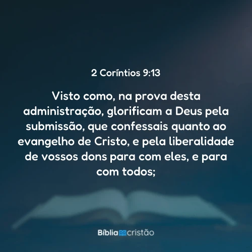 2 Coríntios 9:13