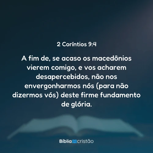 2 Coríntios 9:4