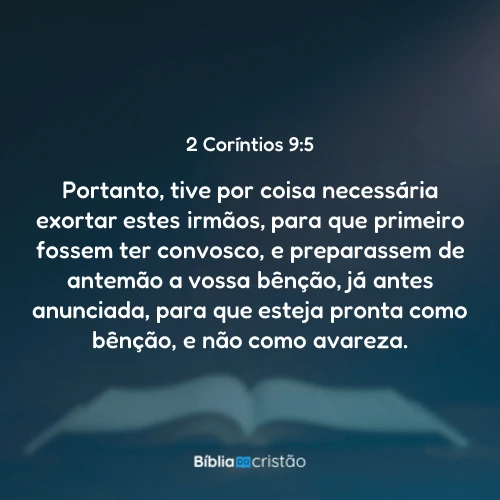 2 Coríntios 9:5
