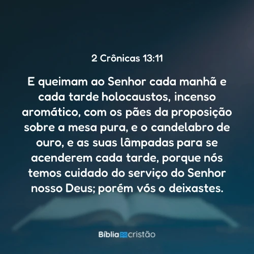 2 Crônicas 13:11