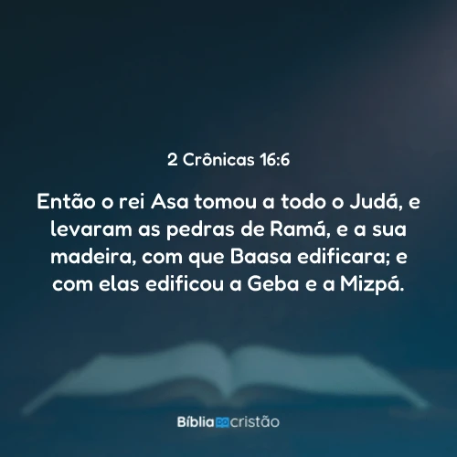 2 Crônicas 16:6