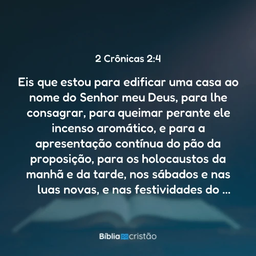 2 Crônicas 2:4