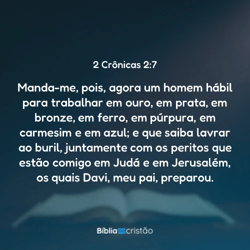 2 Crônicas 2:7