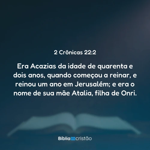 2 Crônicas 22:2