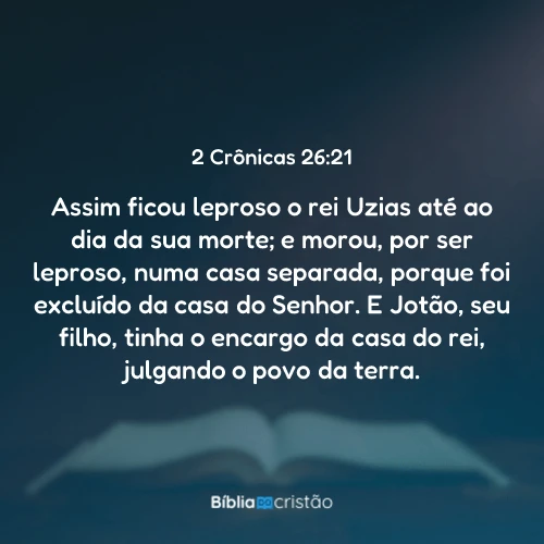 2 Crônicas 26:21
