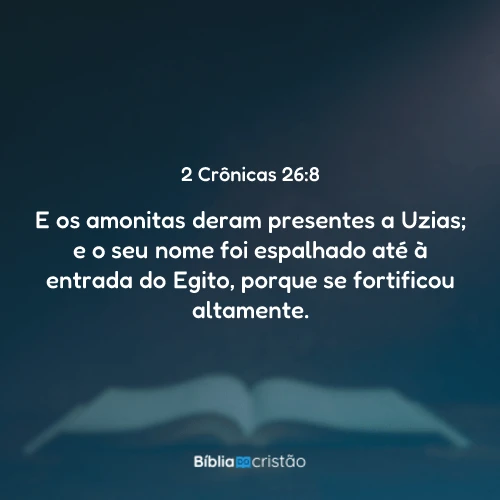 2 Crônicas 26:8