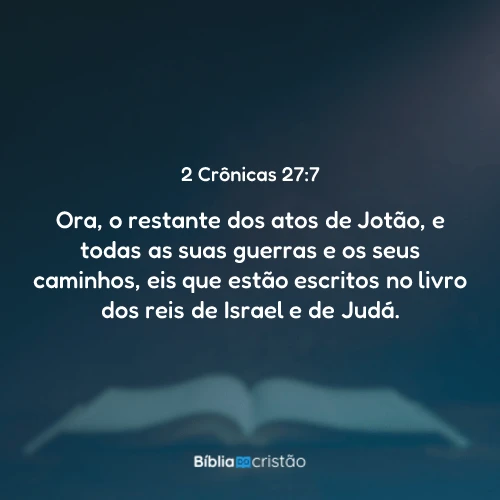 2 Crônicas 27:7