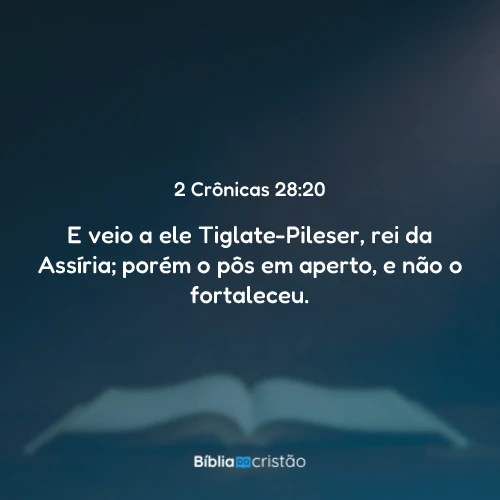 2 Crônicas 28:20