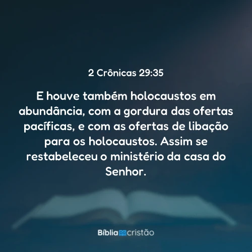 2 Crônicas 29:35
