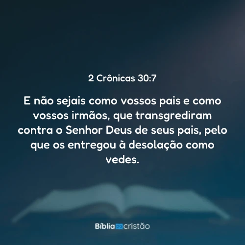 2 Crônicas 30:7