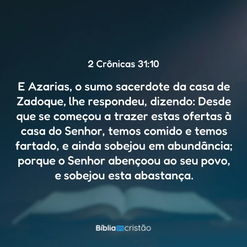 2 Crônicas 31:10
