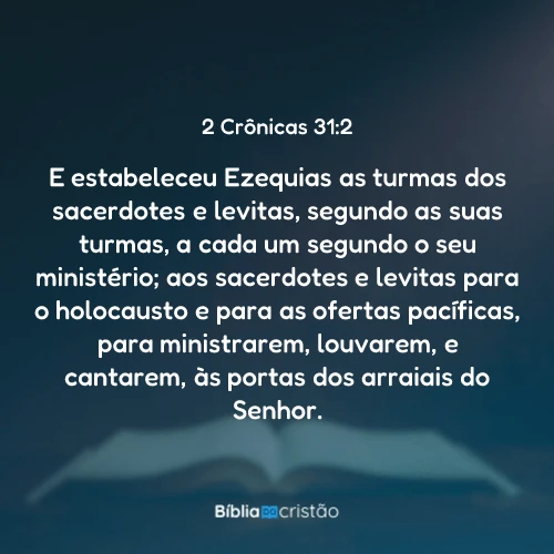 2 Crônicas 31:2