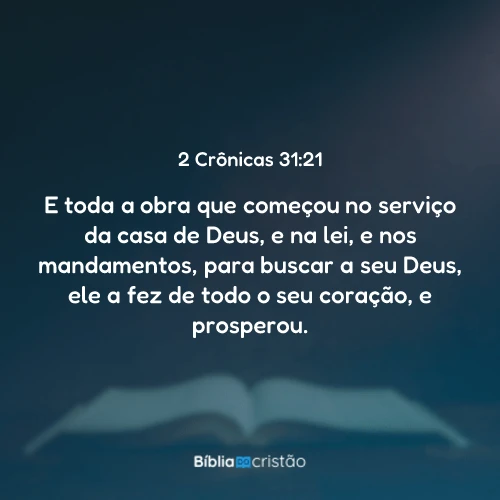2 Crônicas 31:21