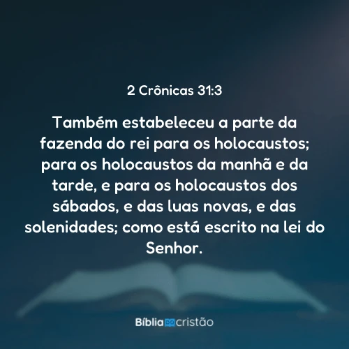 2 Crônicas 31:3