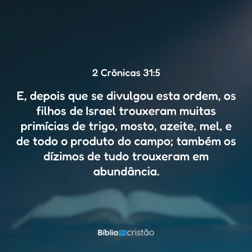 2 Crônicas 31:5