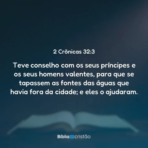 2 Crônicas 32:3