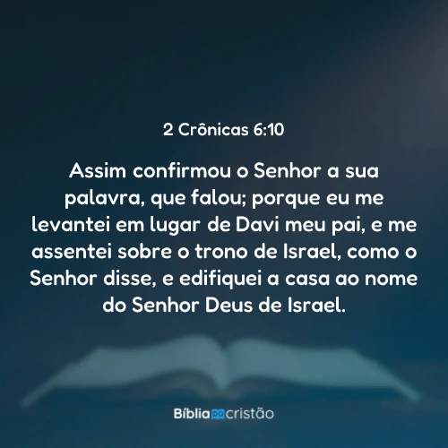 2 Crônicas 6:10