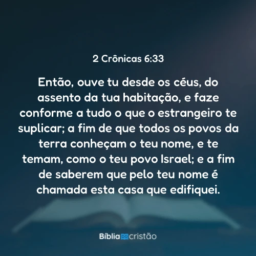 2 Crônicas 6:33