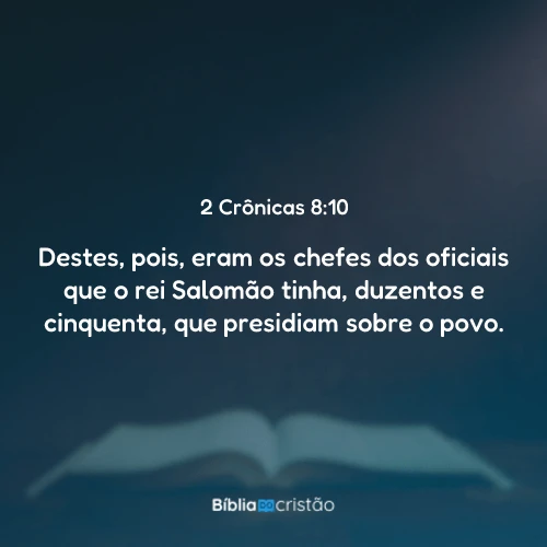 2 Crônicas 8:10