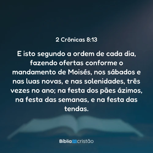 2 Crônicas 8:13
