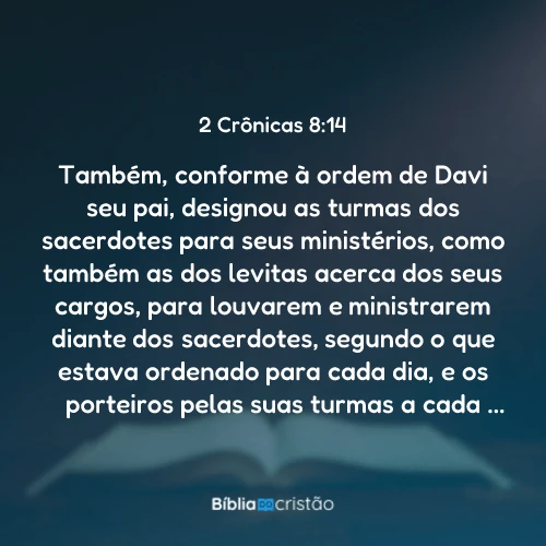 2 Crônicas 8:14