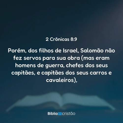 2 Crônicas 8:9