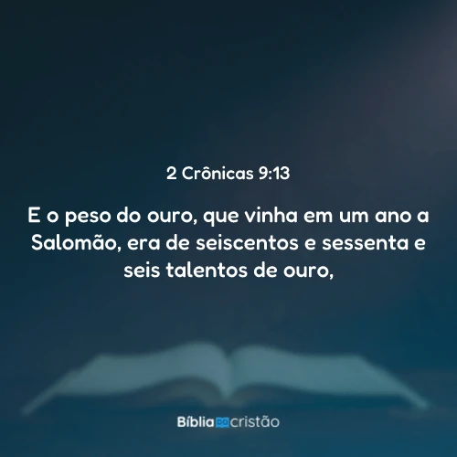 2 Crônicas 9:13