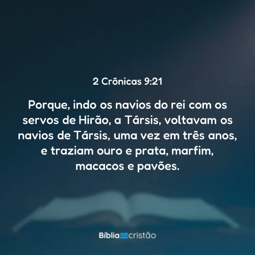 2 Crônicas 9:21