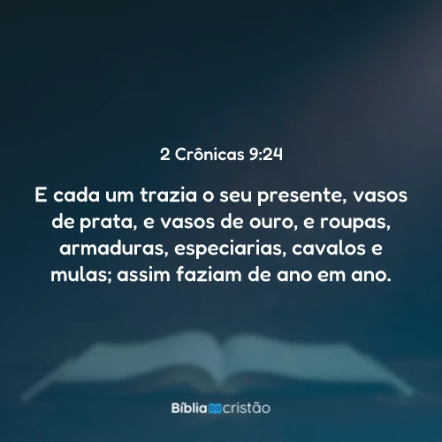 2 Crônicas 9:24
