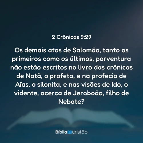 2 Crônicas 9:29