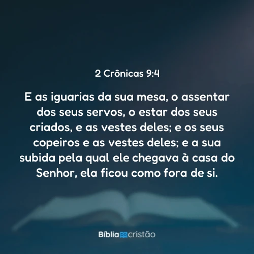 2 Crônicas 9:4
