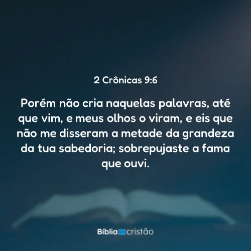 2 Crônicas 9:6