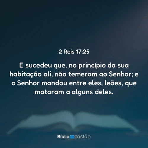2 Reis 17:25