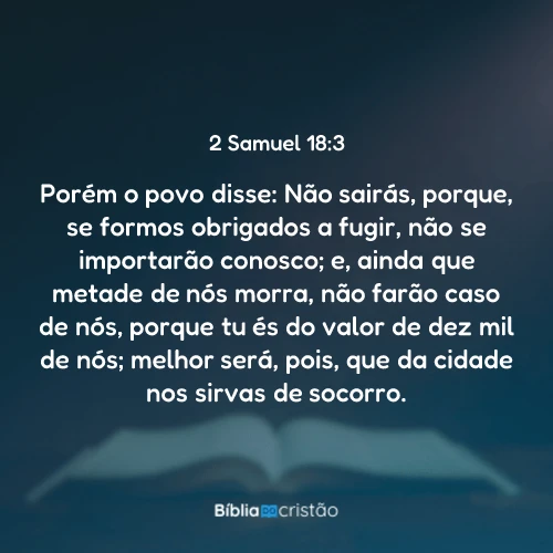 2 Samuel 18:3