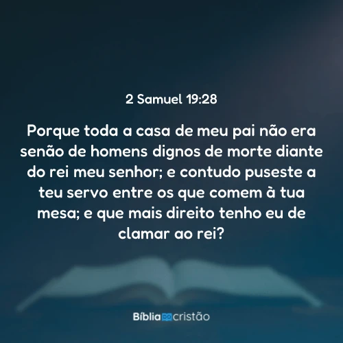 2 Samuel 19:28