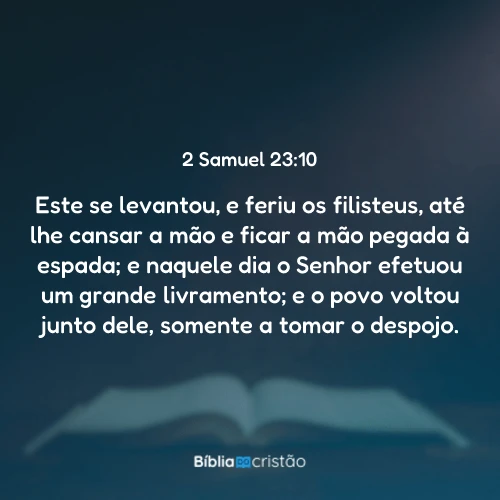 2 Samuel 23:10