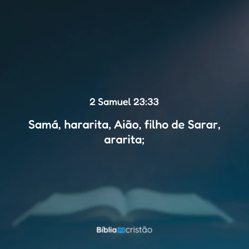2 Samuel 23:33