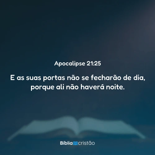 Apocalipse 21:25