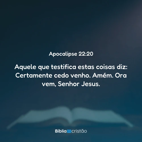 Apocalipse 22:20
