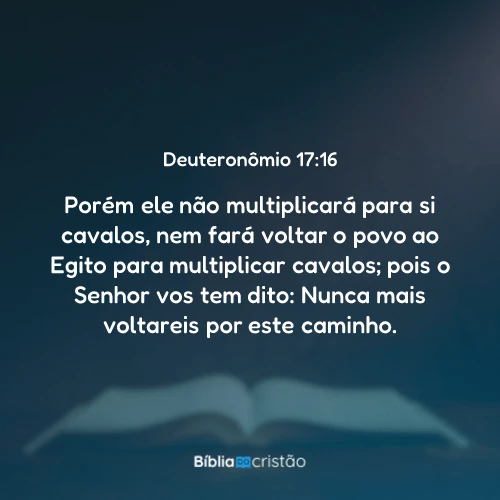 Deuteronômio 17:16