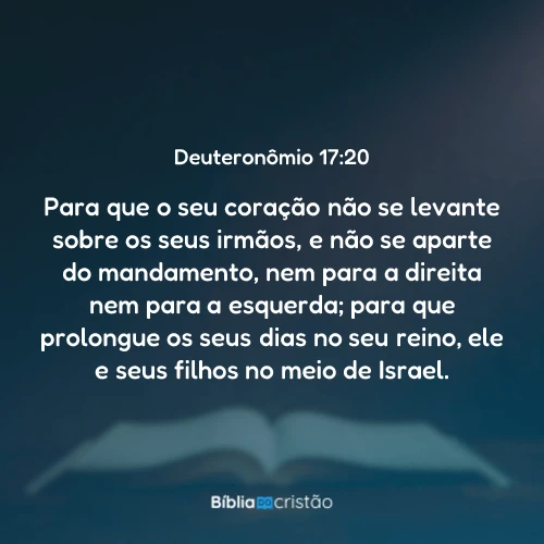 Deuteronômio 17:20