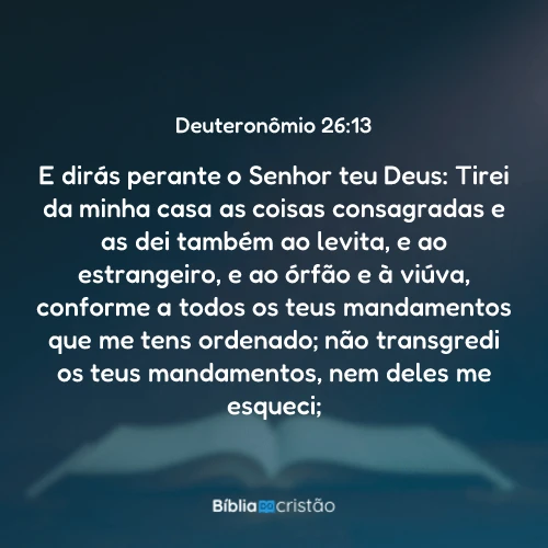 Deuteronômio 26:13