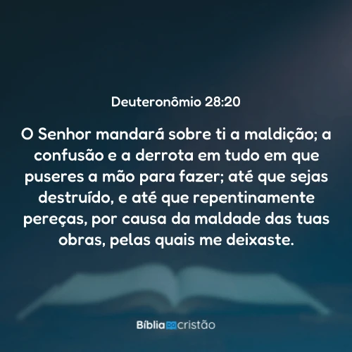 Deuteronômio 28:20