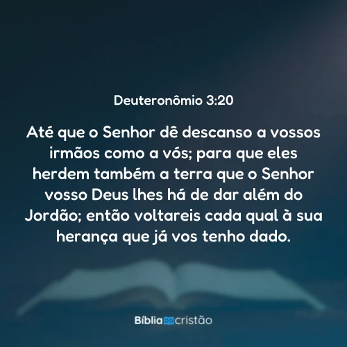 Deuteronômio 3:20