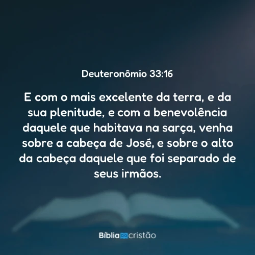 Deuteronômio 33:16