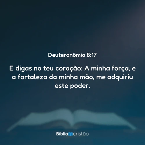 Deuteronômio 8:17
